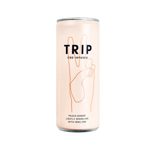 TRIP Peach & Ginger CBD Drink – 15mg CBD, 250ml (Pack of 12)